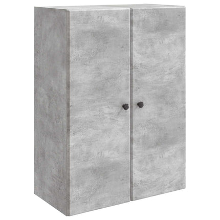 Vægmonteret skab Betongrå 66 x 34,5 x 90 cm Konstrueret træ