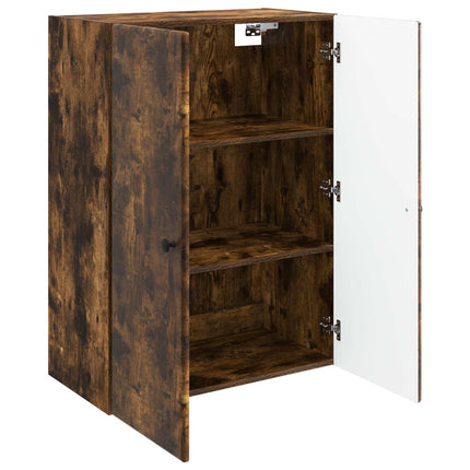 Vægmonteret skab Røget eg 66 x 34,5 x 90 cm Konstrueret træ