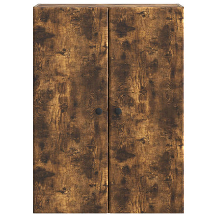 Vægmonteret skab 66 x 34,5 x 90 cm Konstrueret træ Røget eg