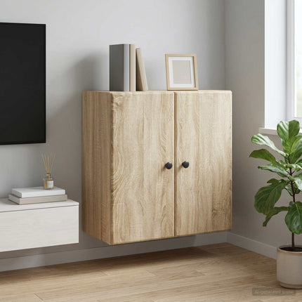 Vægmonteret skab Sonoma-eg 59 x 31 x 60 cm Konstrueret træ