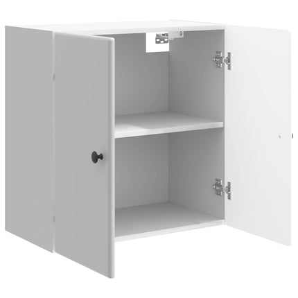 Vægmonteret skab Hvid højglans 59 x 31 x 60 cm Konstrueret træ