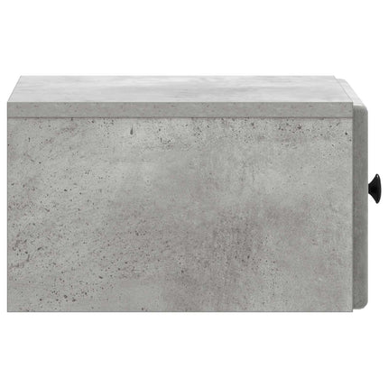 Væghængt Natbord med skuffe 2 pcs Betongrå 34,5 x 33 x 20 cm