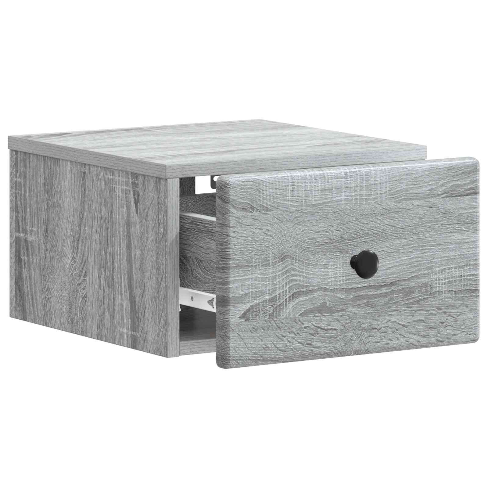 Væghængt Natbord 2 pcs Grå sonoma-eg 34,5 x 33 x 20 cm