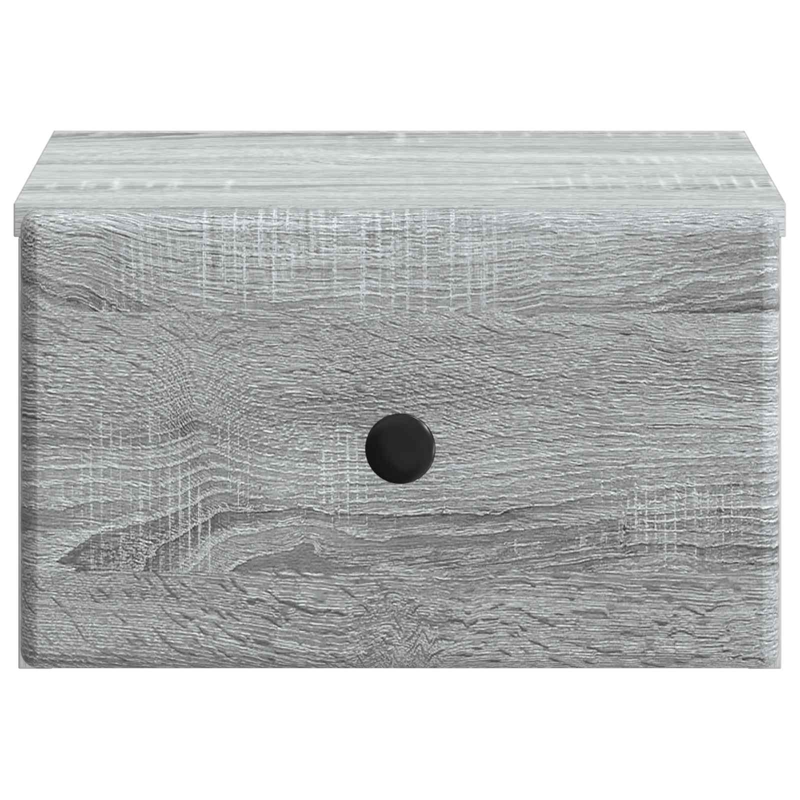 Væghængt Natbord 2 pcs Grå sonoma-eg 34,5 x 33 x 20 cm