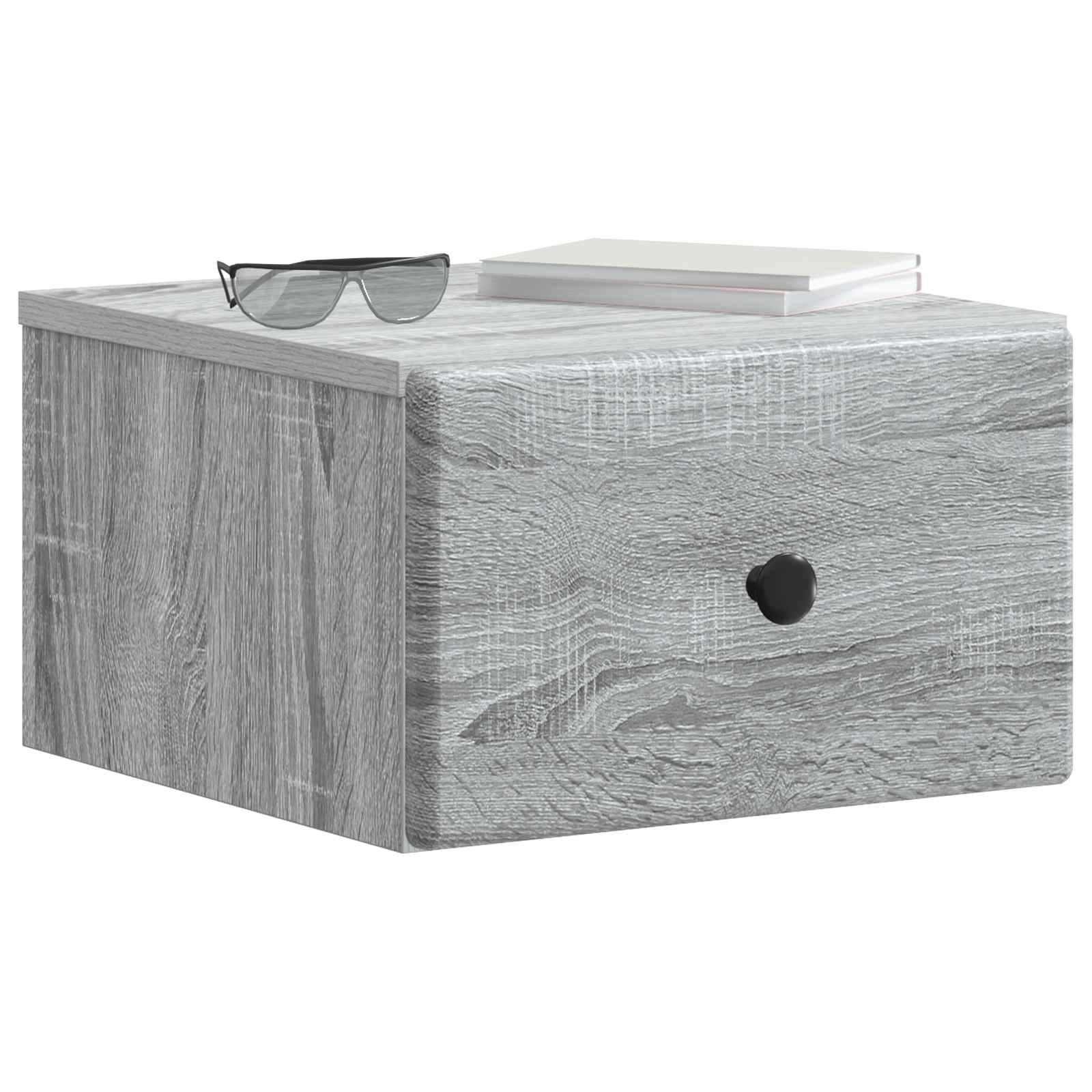 Væghængt Natbord 2 pcs Grå sonoma-eg 34,5 x 33 x 20 cm