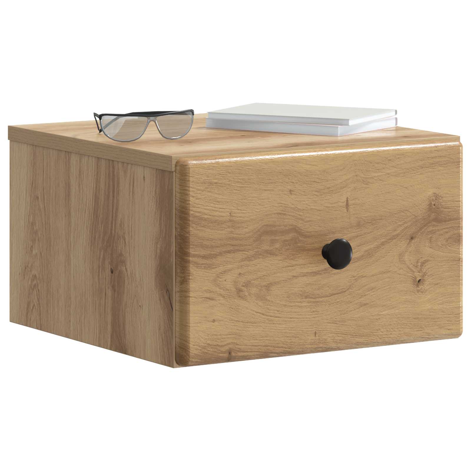 Væghængt Natbord med skuffe 2 pcs Artisan-eg 34,5 x 33 x 20 cm