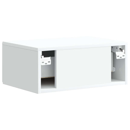 Væghængt Natbord Hvid 49 x 34,5 x 20 cm Konstrueret træ