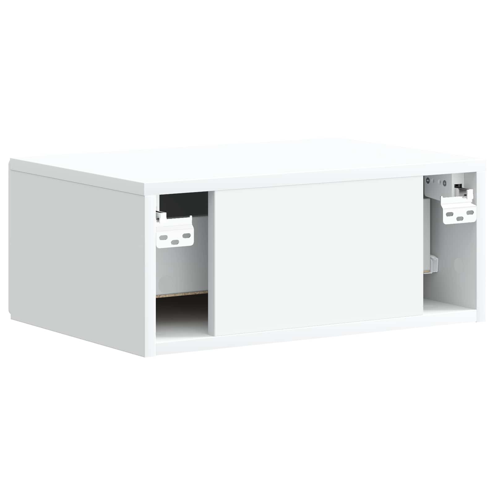 Væghængt Natbord 2 pcs Hvid 49 x 34,5 x 20 cm Konstrueret træ