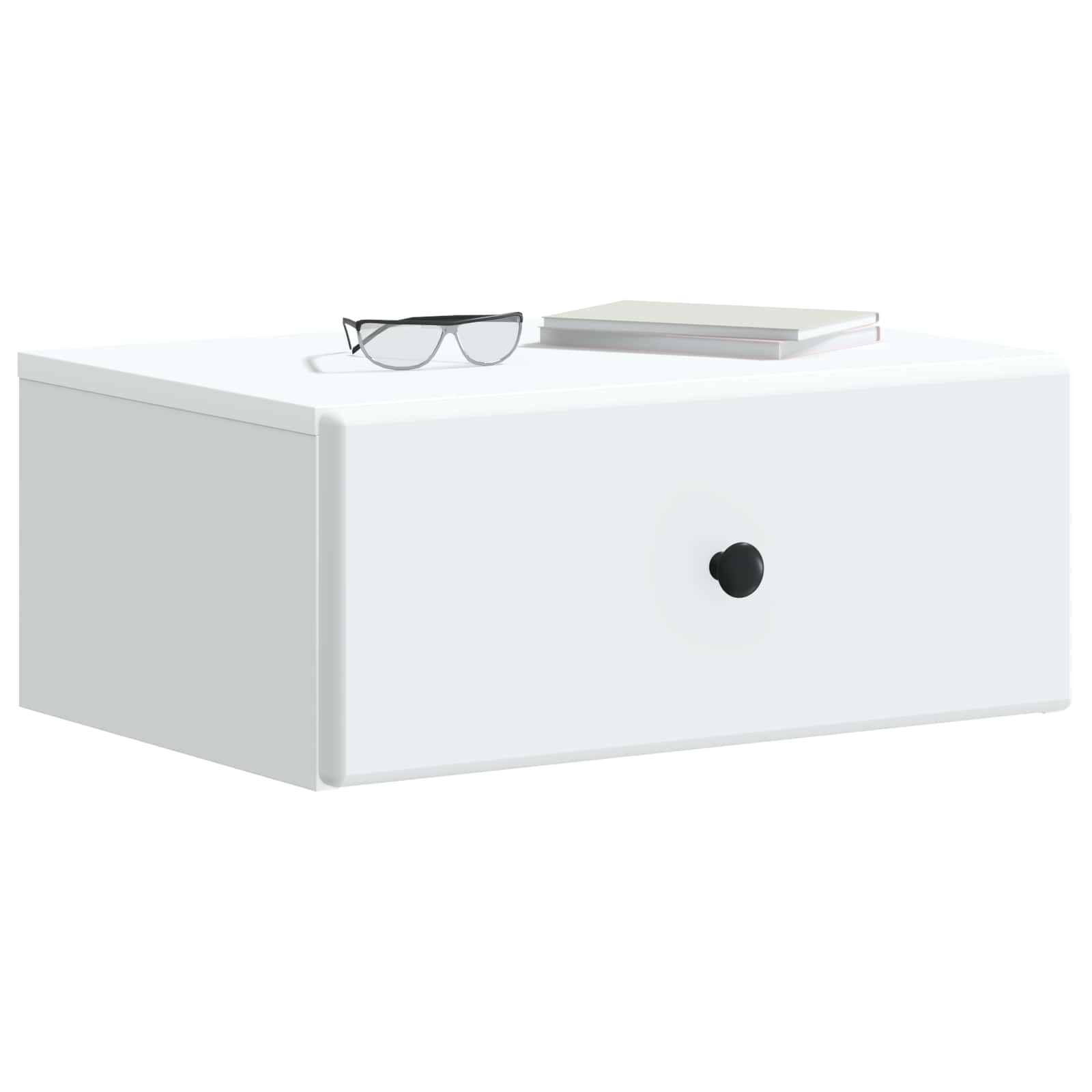 Væghængt Natbord 2 pcs Hvid 49 x 34,5 x 20 cm Konstrueret træ