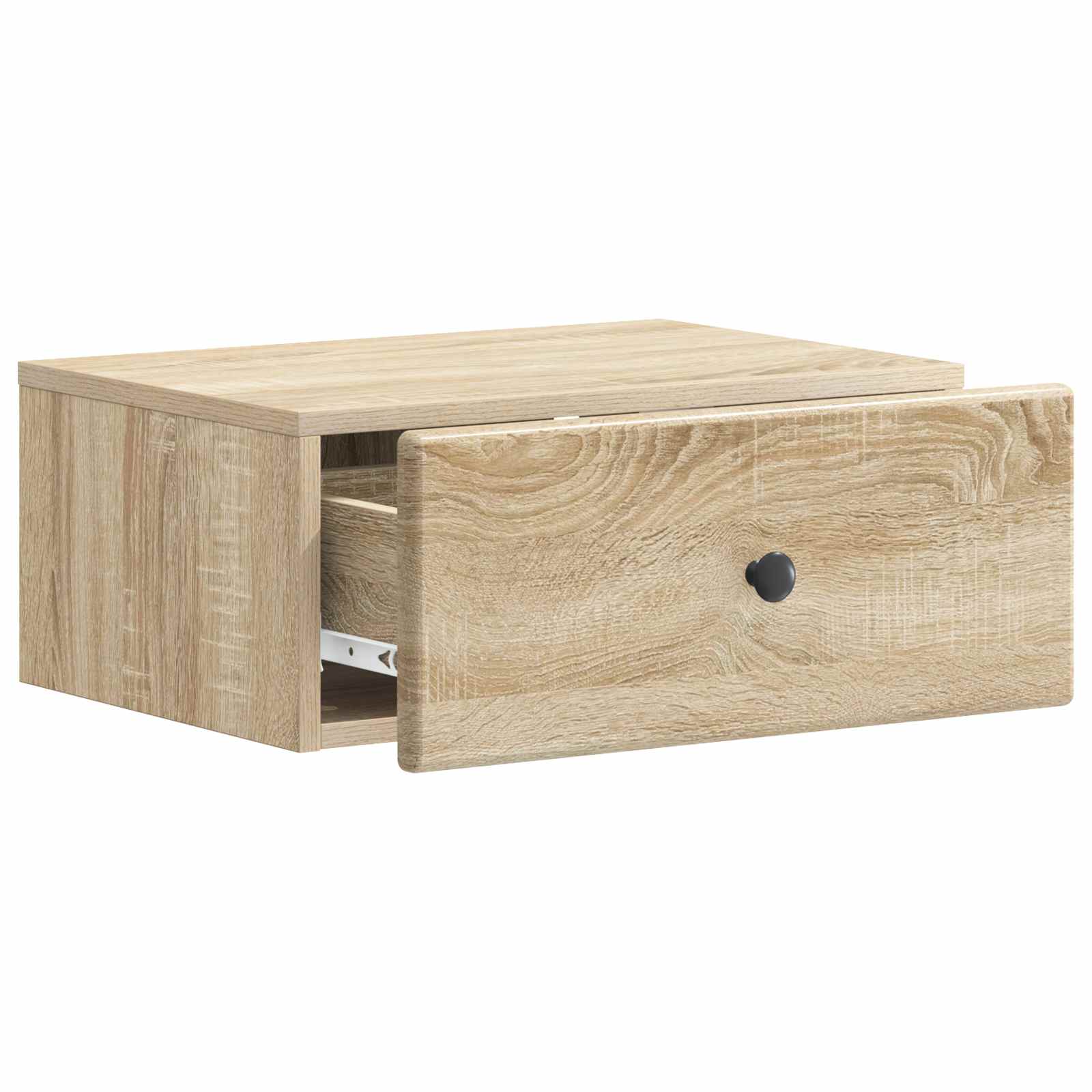 Væghængt Natbord med skuffe 2 pcs Sonoma-eg 49 x 34,5 x 20 cm