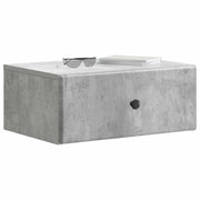 Væghængt Natbord Betongrå 49 x 34,5 x 20 cm Konstrueret træ