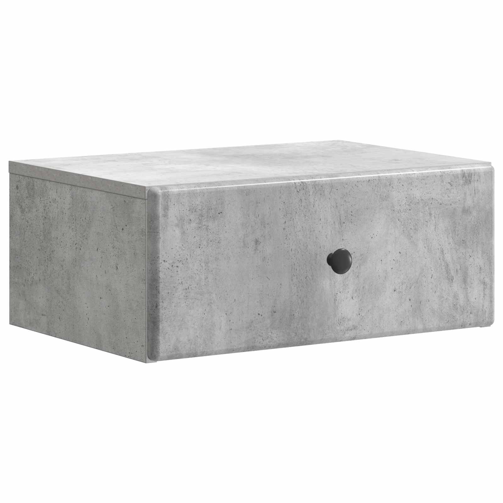Væghængt Natbord med skuffe 2 pcs Betongrå 49 x 34,5 x 20 cm