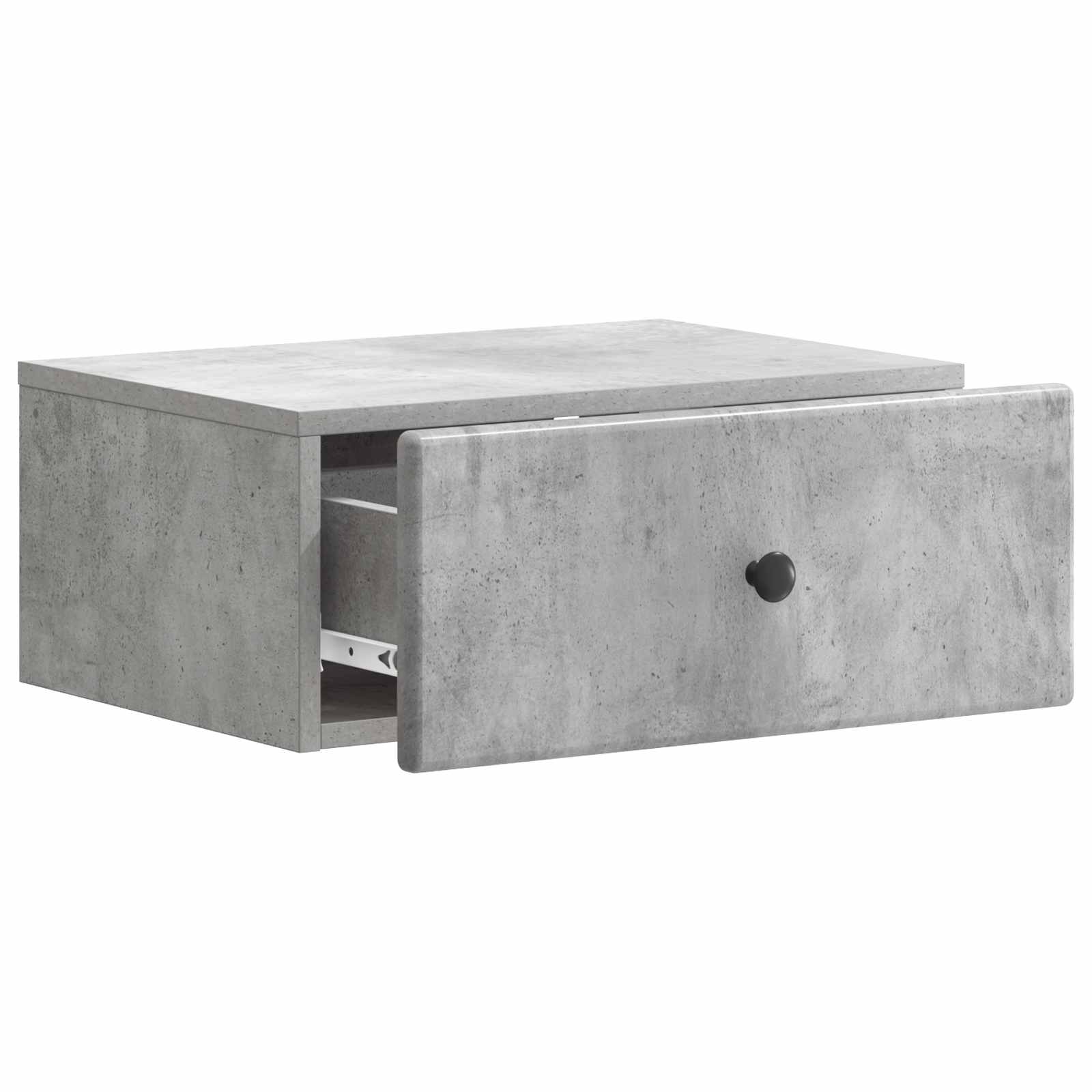 Væghængt Natbord med skuffe 2 pcs Betongrå 49 x 34,5 x 20 cm