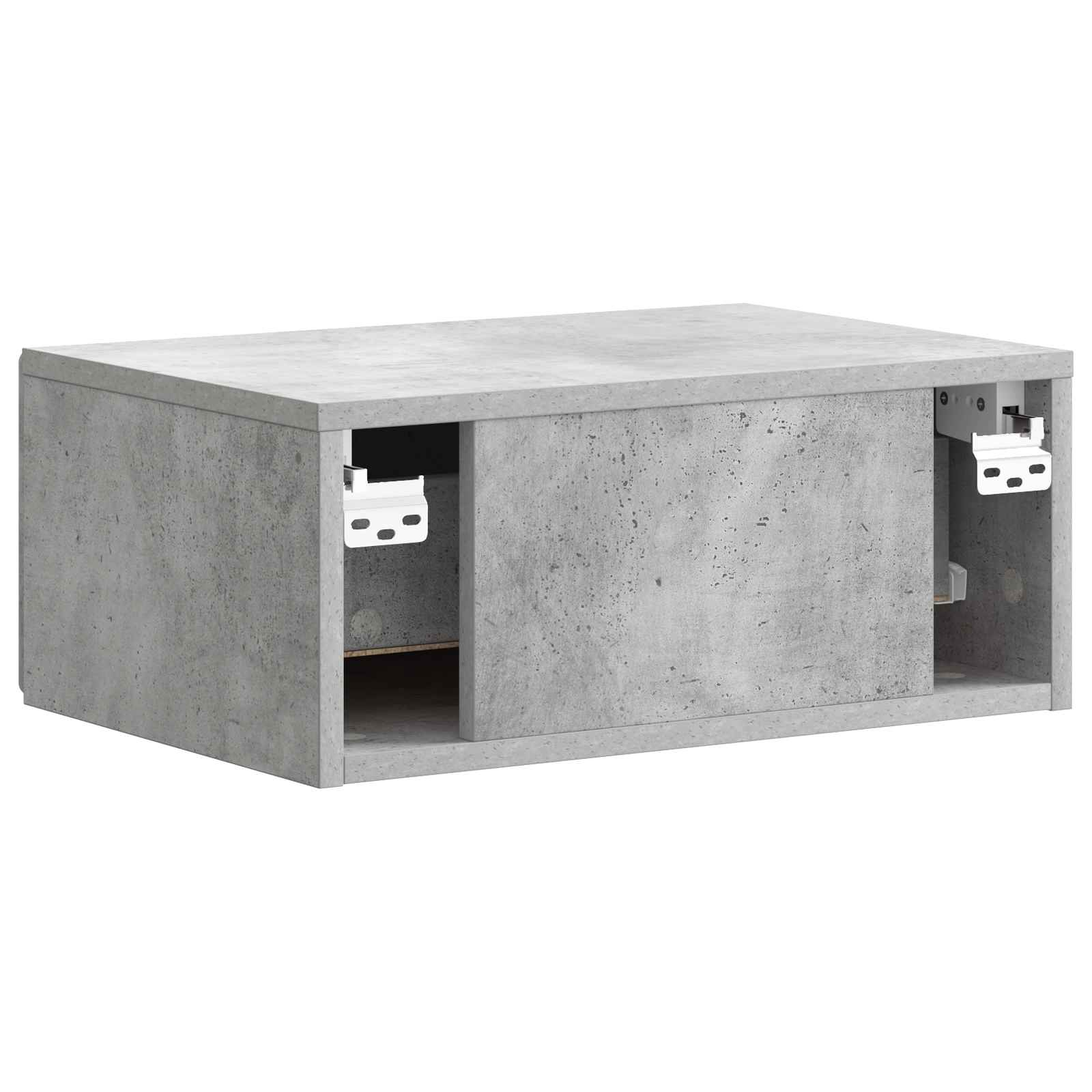 Væghængt Natbord med skuffe 2 pcs Betongrå 49 x 34,5 x 20 cm