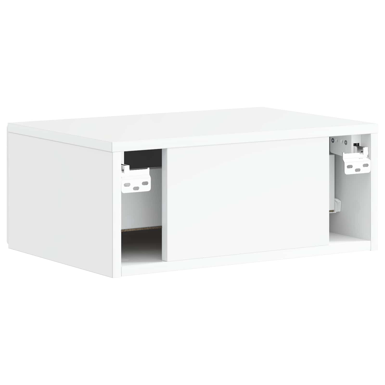 Væghængt Natbord 2 pcs Hvid højglans 49 x 34,5 x 20 cm