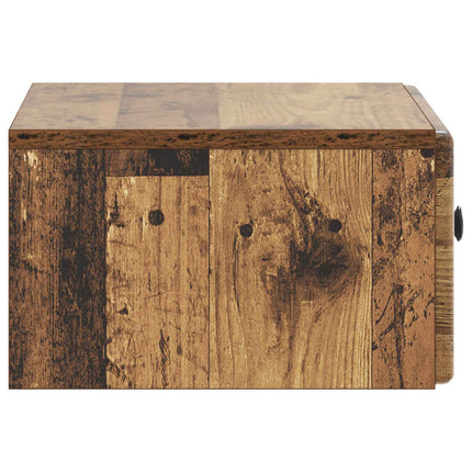 Væghængt Natbord Gammelt træ 49 x 34,5 x 20 cm Konstrueret træ