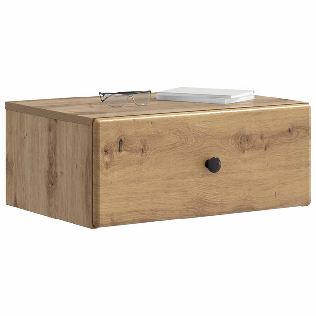 Væghængt Natbord med skuffe 2 pcs Artisan-eg 49 x 34,5 x 20 cm