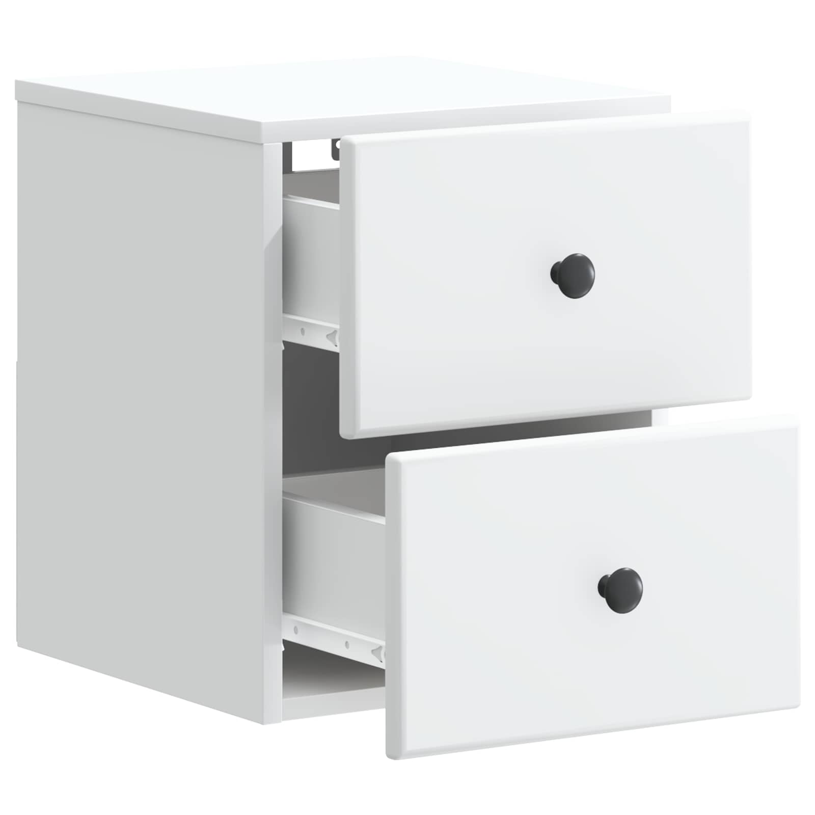 Væghængt Natbord 2 pcs Hvid 34,5 x 33 x 40 cm Konstrueret træ