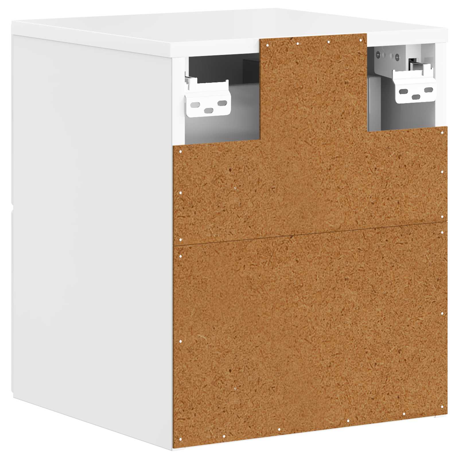 Væghængt Natbord 2 pcs Hvid højglans 34,5 x 33 x 40 cm
