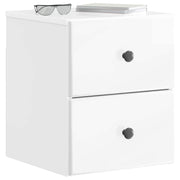 Væghængt Natbord 2 pcs Hvid højglans 34,5 x 33 x 40 cm