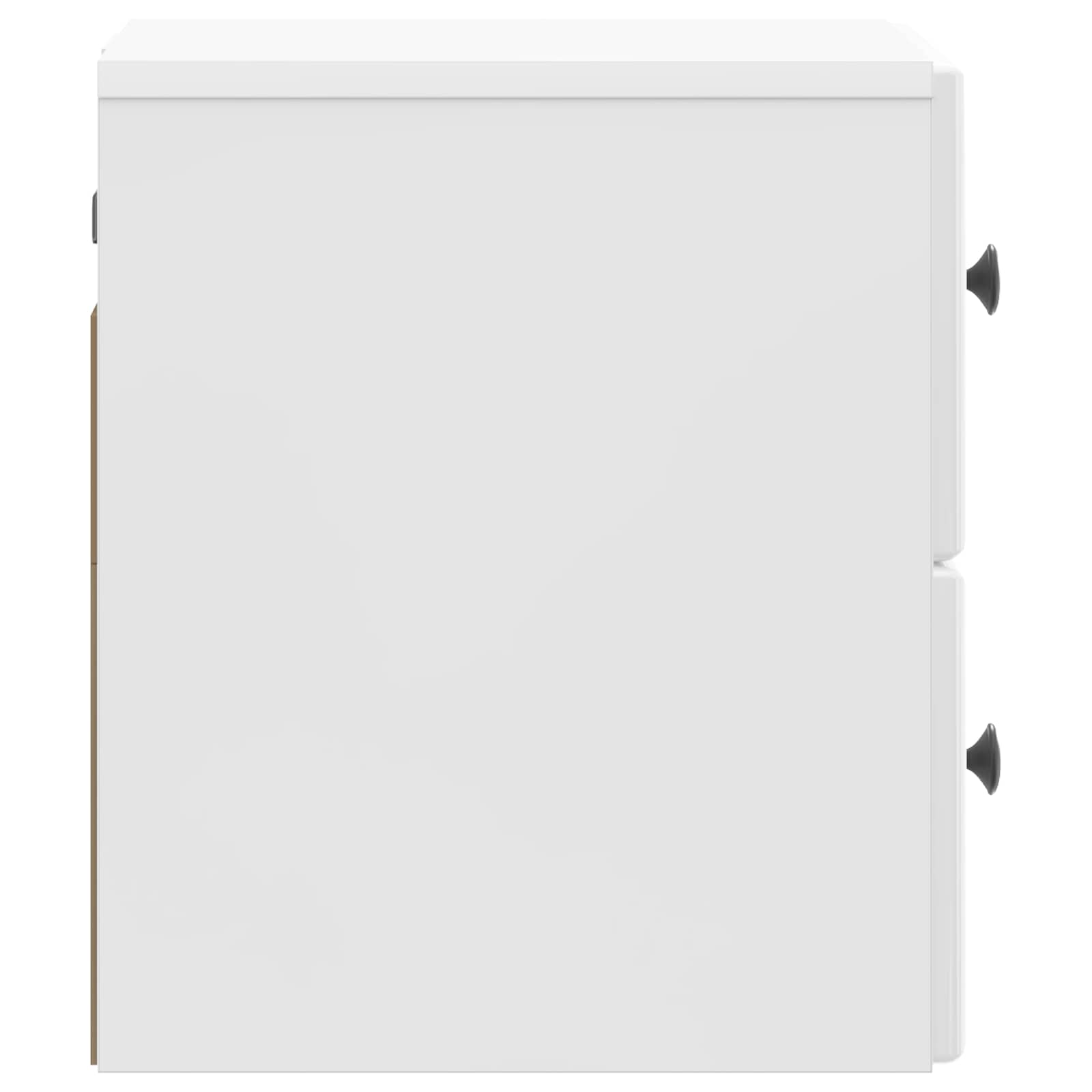 Væghængt Natbord 2 pcs Hvid højglans 34,5 x 33 x 40 cm
