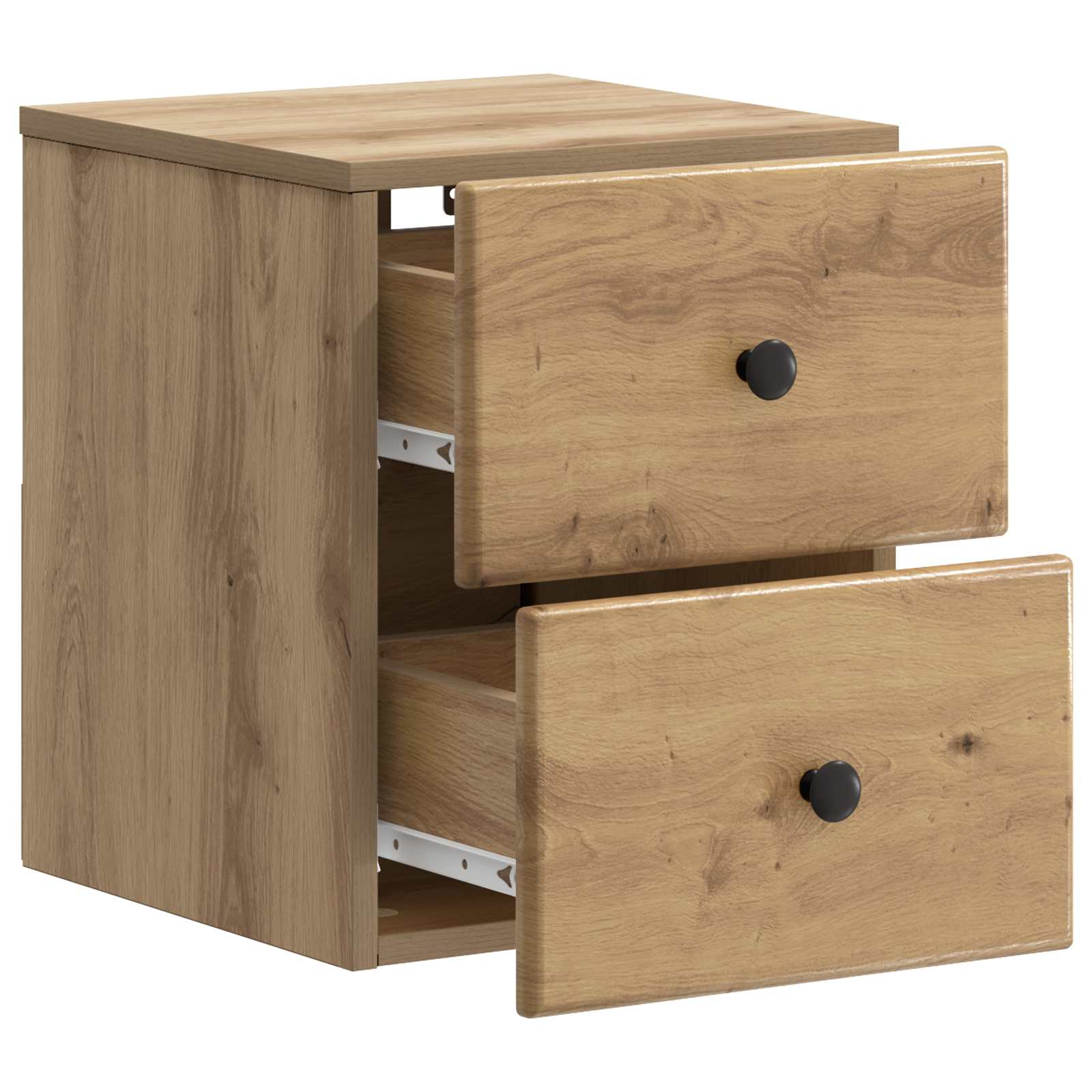 Væghængt Natbord med skuffe 2 pcs Artisan-eg 34,5 x 33 x 40 cm
