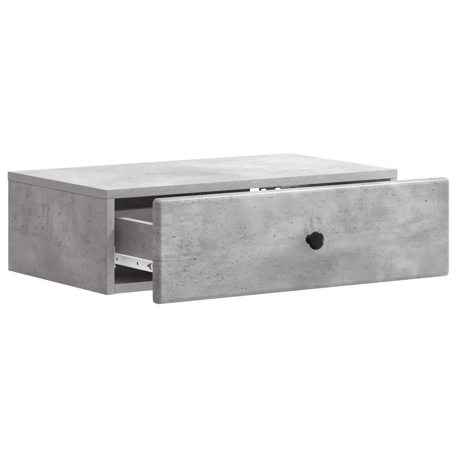 Væghængt Sideskab Betongrå 59 x 34,5 x 17 cm Konstrueret træ