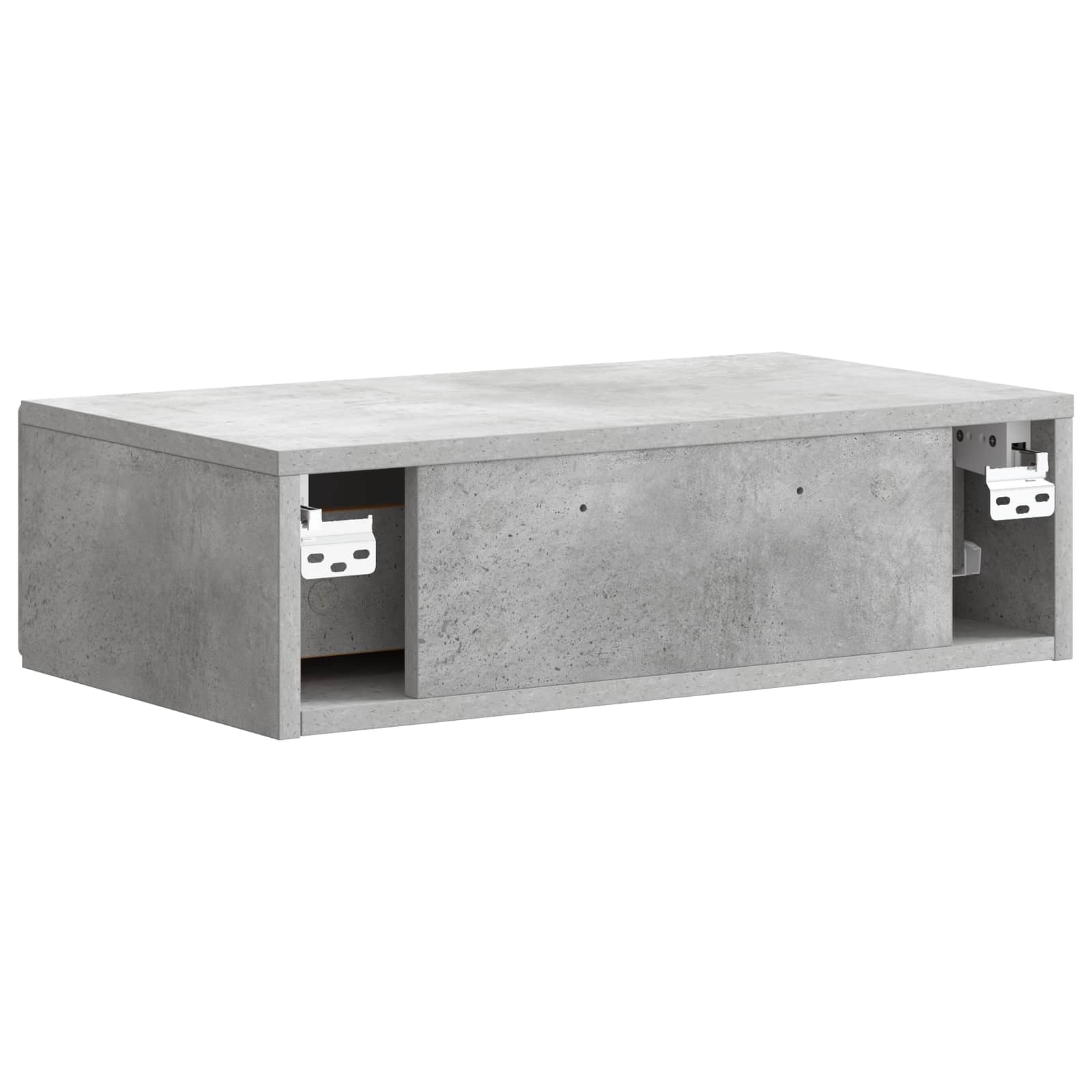 Væghængt Sideskab Betongrå 59 x 34,5 x 17 cm Konstrueret træ