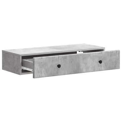 Væghængt Sideskab Betongrå 87,5 x 34,5 x 17 cm Konstrueret træ