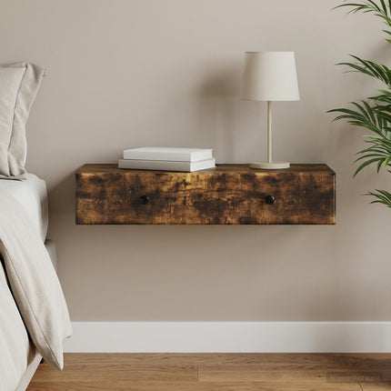 Væghængt Sideskab Røget eg 87,5 x 34,5 x 17 cm Konstrueret træ