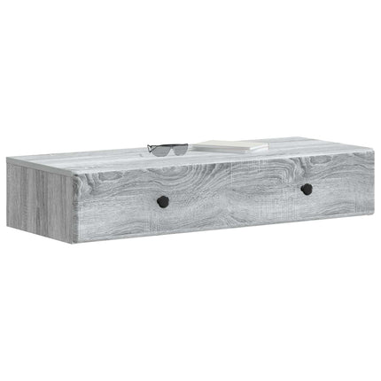 Væghængt Sideskab Grå sonoma-eg 87,5 x 34,5 x 17 cm