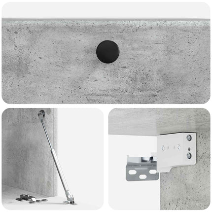 Væghængt TV-skab 59,5 x 41 x 30 cm Betongrå Konstrueret træ