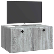 Væghængt TV-skab 59,5 x 41 x 30 cm Grå Sonoma Konstrueret træ