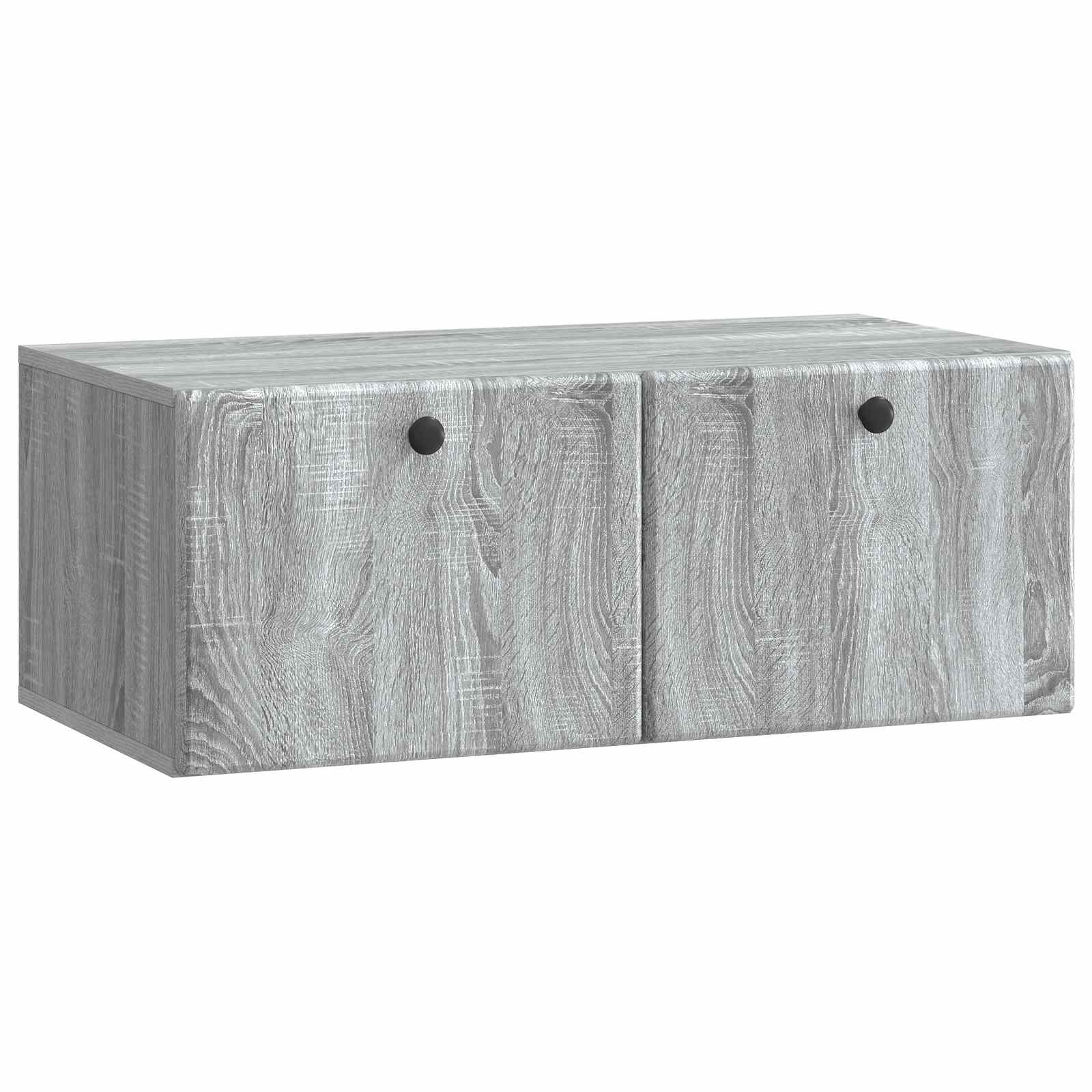 Væghængt TV-skab 78,5 x 41 x 30 cm Grå Sonoma Konstrueret træ