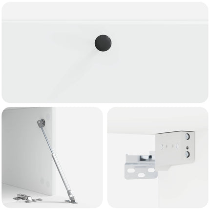 Væghængt TV-skab 98 x 41 x 30 cm Hvid Konstrueret træ