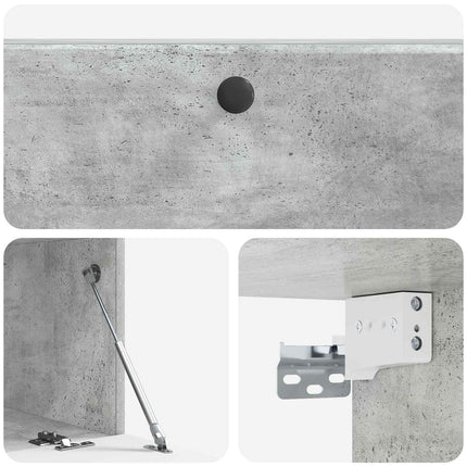 Væghængt TV-skab 98 x 41 x 30 cm Betongrå Konstrueret træ