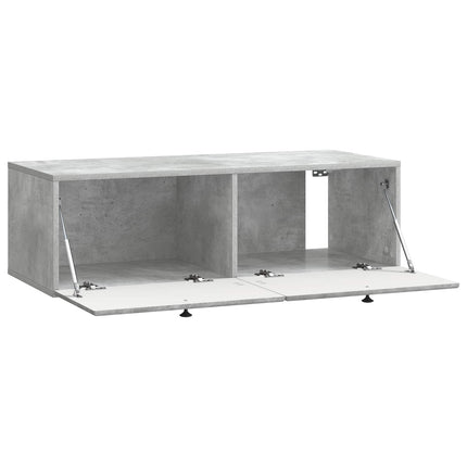 Væghængt TV-skab 98 x 41 x 30 cm Betongrå Konstrueret træ