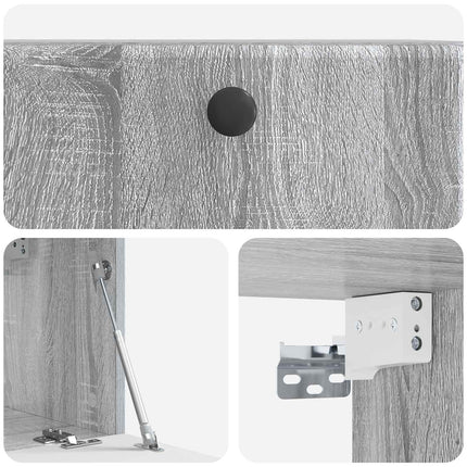 Væghængt TV-skab 59,5 x 31 x 30 cm Grå Sonoma Konstrueret træ