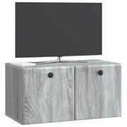 Væghængt TV-skab 59,5 x 31 x 30 cm Grå Sonoma Konstrueret træ