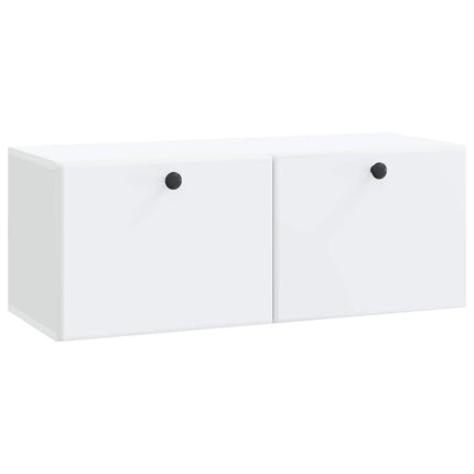 Væghængt TV-skab 78,5 x 31 x 30 cm Hvid Konstrueret træ