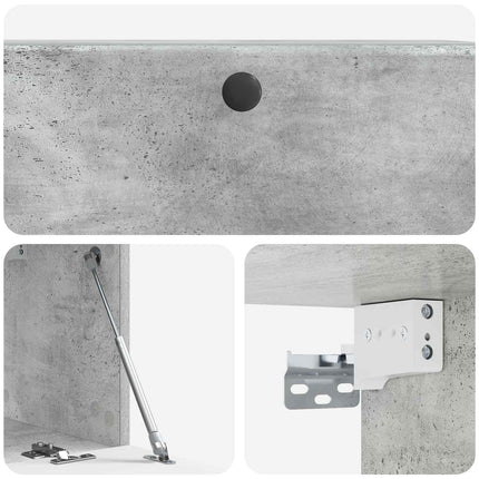Væghængt TV-skab 78,5 x 31 x 30 cm Betongrå Konstrueret træ