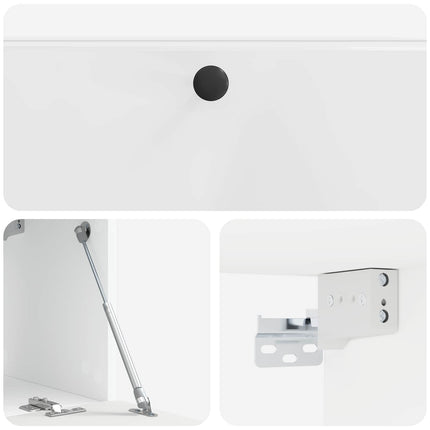 Væghængt TV-skab 78,5 x 31 x 30 cm Hvid højglans