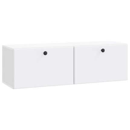 Væghængt TV-skab 98 x 31 x 30 cm Hvid Konstrueret træ
