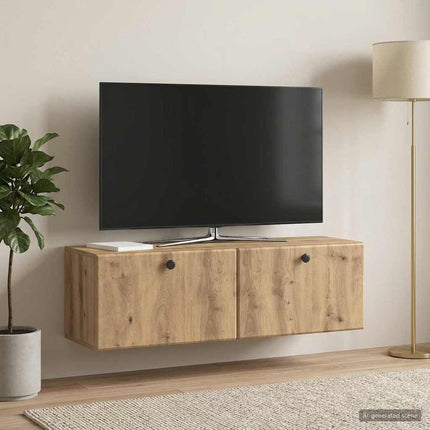 Væghængt TV-skab 98 x 31 x 30 cm Artisan-eg Konstrueret træ