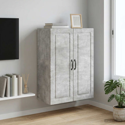 Vægmonteret skab Betongrå 66 x 34,5 x 90 cm Konstrueret træ