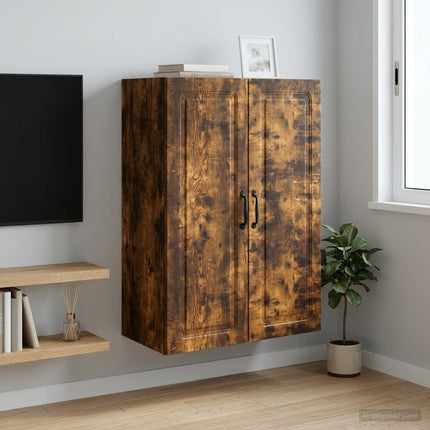 Vægmonteret skab Røget eg 66 x 34,5 x 90 cm Konstrueret træ