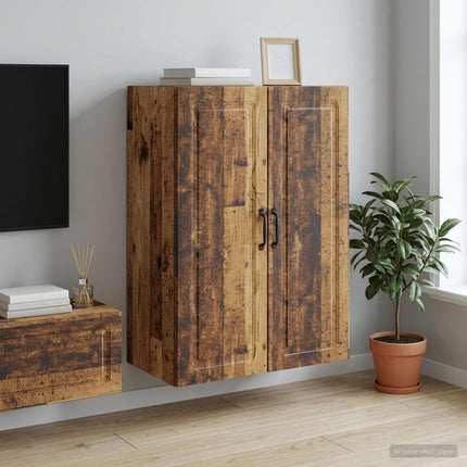 Vægmonteret skab Gammelt træ 66 x 34,5 x 90 cm Konstrueret træ