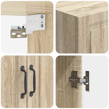 Vægmonteret skab Sonoma-eg 59 x 31 x 60 cm Konstrueret træ