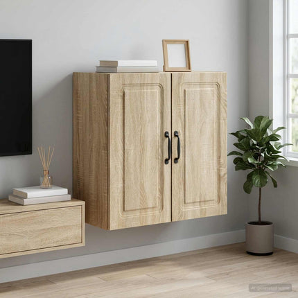 Vægmonteret skab Sonoma-eg 59 x 31 x 60 cm Konstrueret træ