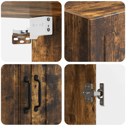 Vægmonteret skab Røget eg 59 x 31 x 60 cm Konstrueret træ